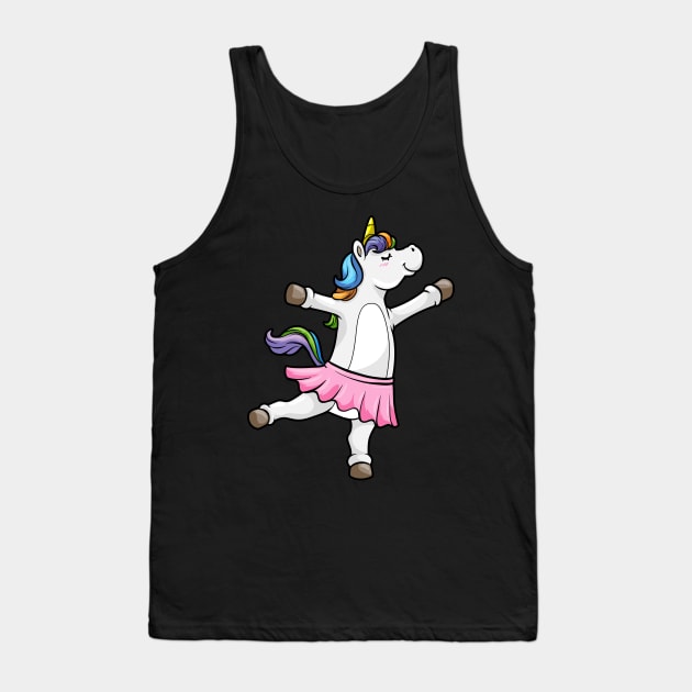 Unicorn as Ballerina with Skirt Tank Top by Markus Schnabel